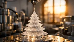 Impressão 3D em gelo cria árvore de Natal de 8 cm sem resíduos