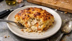 Bacalhau espiritual no forno: cremoso, bem ligado e com crosta dourada