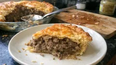 Tourtière de carne (porco e vaca): tarte dourada e suculenta, com um truque para não humedecer