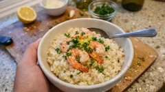 Risoto de camarão cremoso — o passo a passo para ficar no ponto, sem complicar