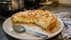 Tarte de maçã Grão-duque: base de bolacha Maria e creme perfumado com Porto