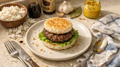 Hambúrguer em pão de arroz: a ideia simples para aproveitar sobras e jantar diferente