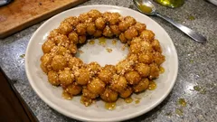 Nogado de Natal com mel: a coroa crocante que fica linda na mesa das festas