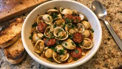 Berbigão com chouriço: um petisco simples e cheio de sabor para fazer em casa