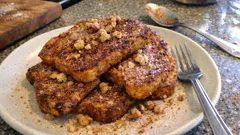 Rabanadas de abóbora com nozes: húmidas por dentro, douradas e crocantes por fora