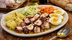 Polvo cozido de Natal com legumes: a receita tradicional que sai sempre bem