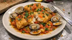 Bacalhau à marujo com amêijoas: como fazer um molho apurado que pede pão