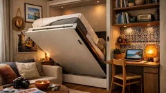 Cama rebatível: a solução prática para ganhar espaço em casas pequenas