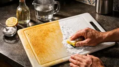 Como limpar a tábua de plástico e reduzir manchas e cheiros na cozinha