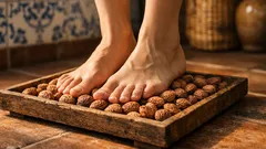 Como reutilizar caroços de pêssego para fazer um massajador de pés em casa