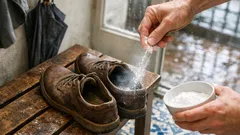 Bicarbonato com talco: o truque simples para tirar o cheiro a humidade dos sapatos