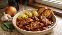 Coelho bravo à moda de Arganil: marinada rápida e um estufado bem apurado