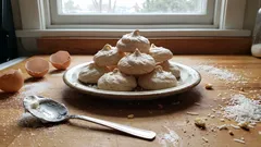 Suspiros de coco simples: estaladiços por fora e macios por dentro