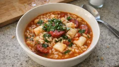 Arroz de pota com chouriço malandrinho: receita de tacho simples e bem reconfortante