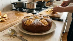 Bolo de maçã fofo e húmido, com a fruta por cima — receita caseira que sai sempre bem