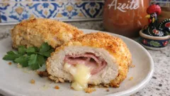 Cordon bleu no forno: dourado e estaladiço, sem fritar (com frango e queijo)