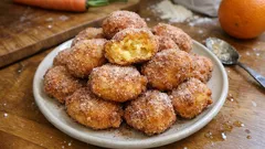 Sonhos de cenoura com laranja: ficam fofos por dentro e dourados por fora