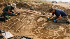 Descoberto cemitério anglo-saxónico em Suffolk com túmulo de elite e um cavalo