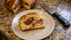 Folar rico de carnes: massa fofa e bem recheada, perfeito para a Páscoa