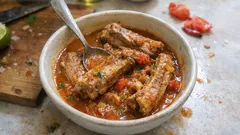 Caril de entrecosto caseiro: fica tenro e com um molho cheio de sabor