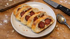 Pão com chouriço caseiro: massa macia, crosta dourada e chouriço bem aromático