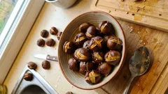 Castanhas na air fryer: assadas em 20 minutos, com a casca a abrir bem