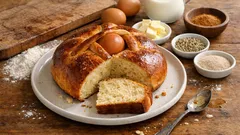 Folar de Páscoa caseiro e fofo: massa aromática com canela e erva-doce
