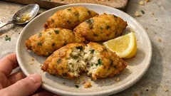 Pastéis de bacalhau no forno: douradinhos e leves, sem fritura