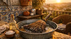 Porque deve lavar a vassoura com sal e vinagre branco pelo menos uma vez por mês