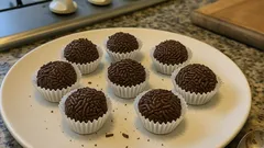 Brigadeiros clássicos no ponto certo: cremosos por dentro e firmes para enrolar